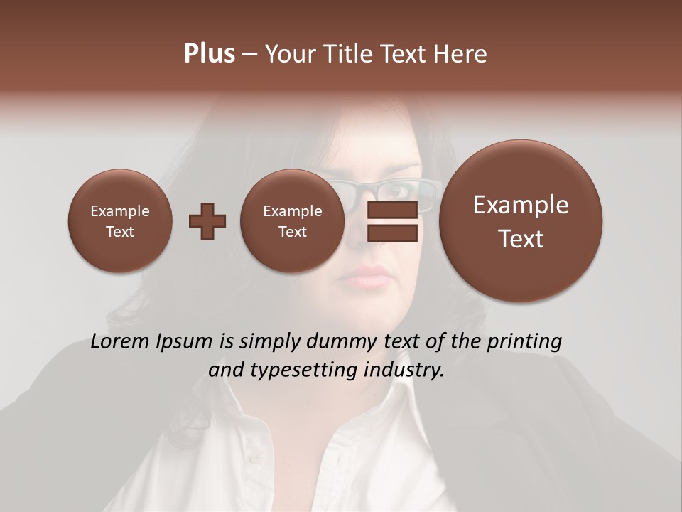 Fat Business Girl PowerPoint Template