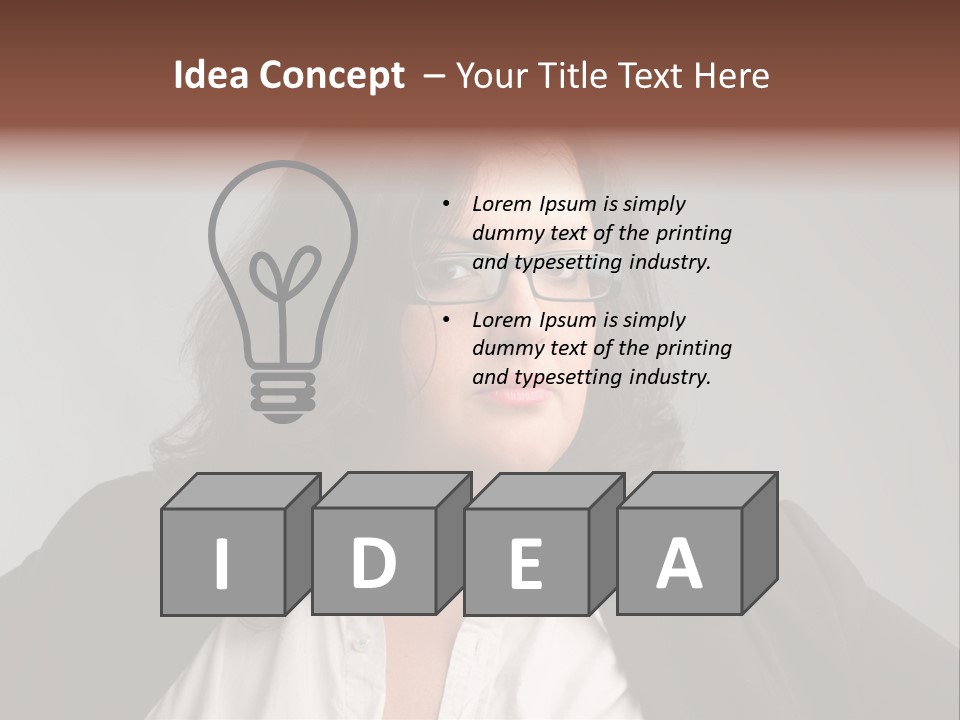 Fat Business Girl PowerPoint Template