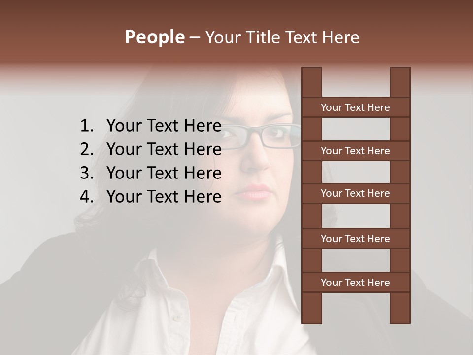 Fat Business Girl PowerPoint Template