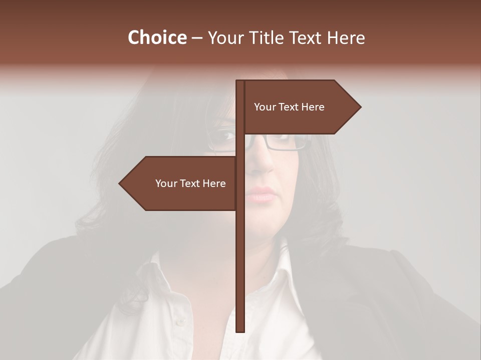 Fat Business Girl PowerPoint Template