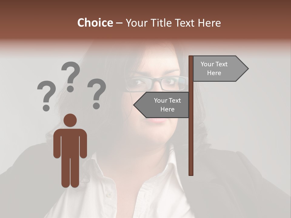 Fat Business Girl PowerPoint Template