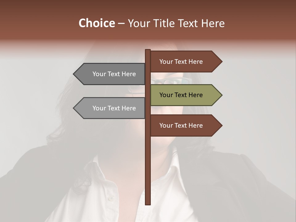 Fat Business Girl PowerPoint Template