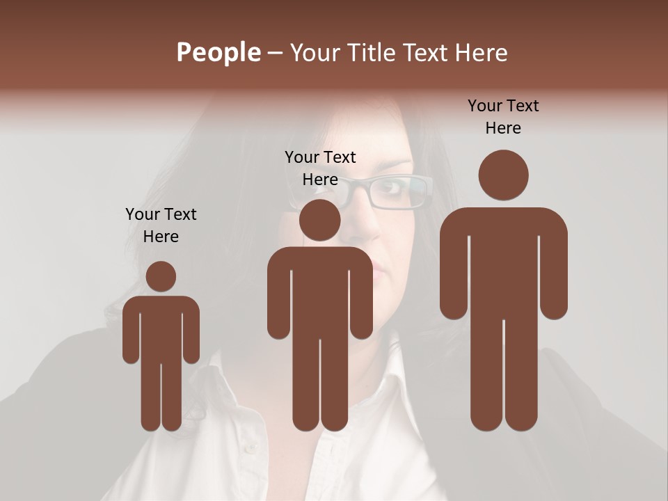 Fat Business Girl PowerPoint Template