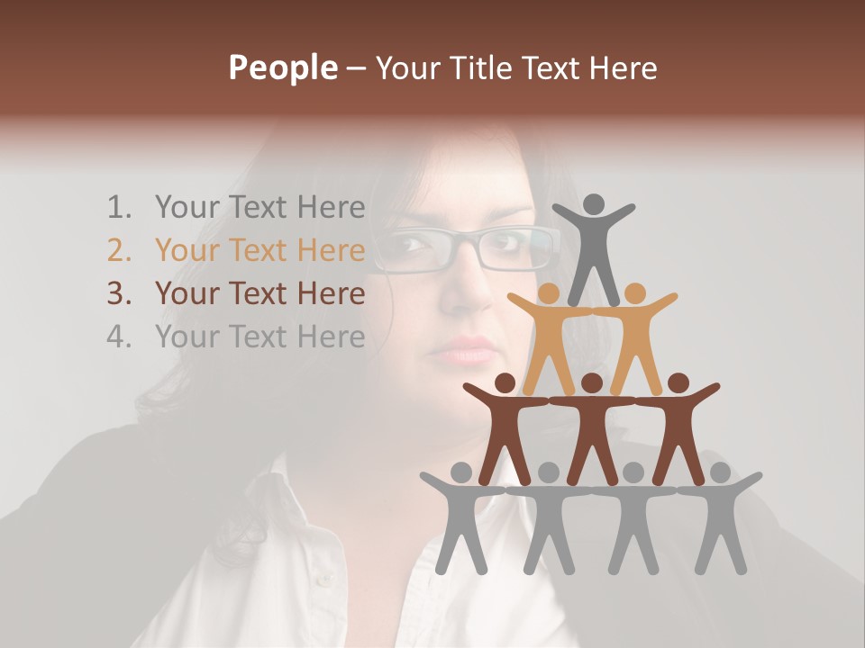 Fat Business Girl PowerPoint Template