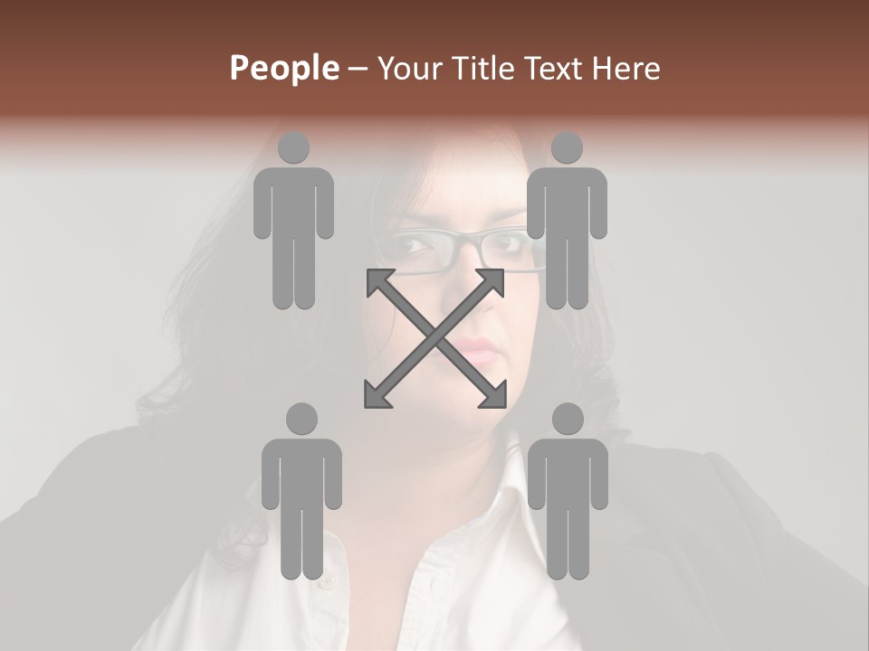 Fat Business Girl PowerPoint Template