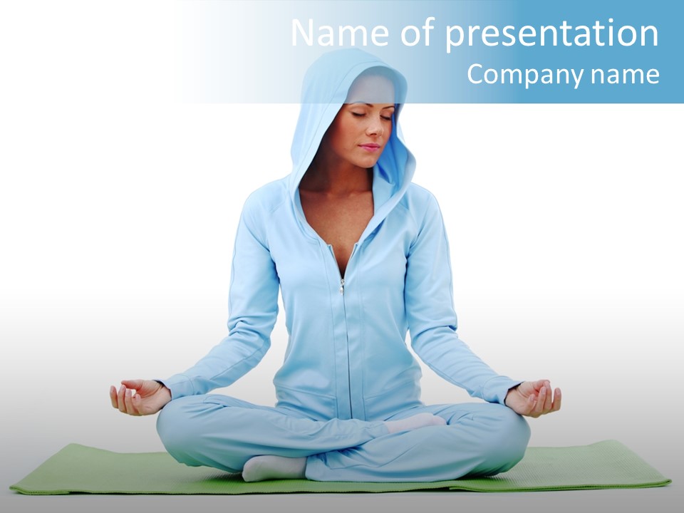 Blond People Posing PowerPoint Template