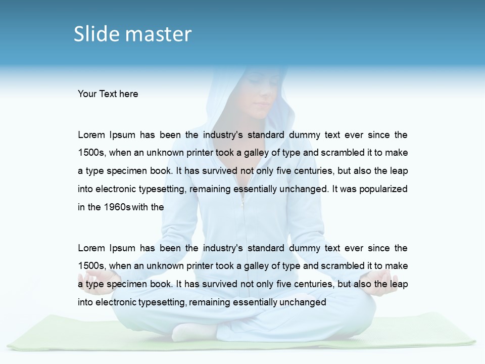 Blond People Posing PowerPoint Template