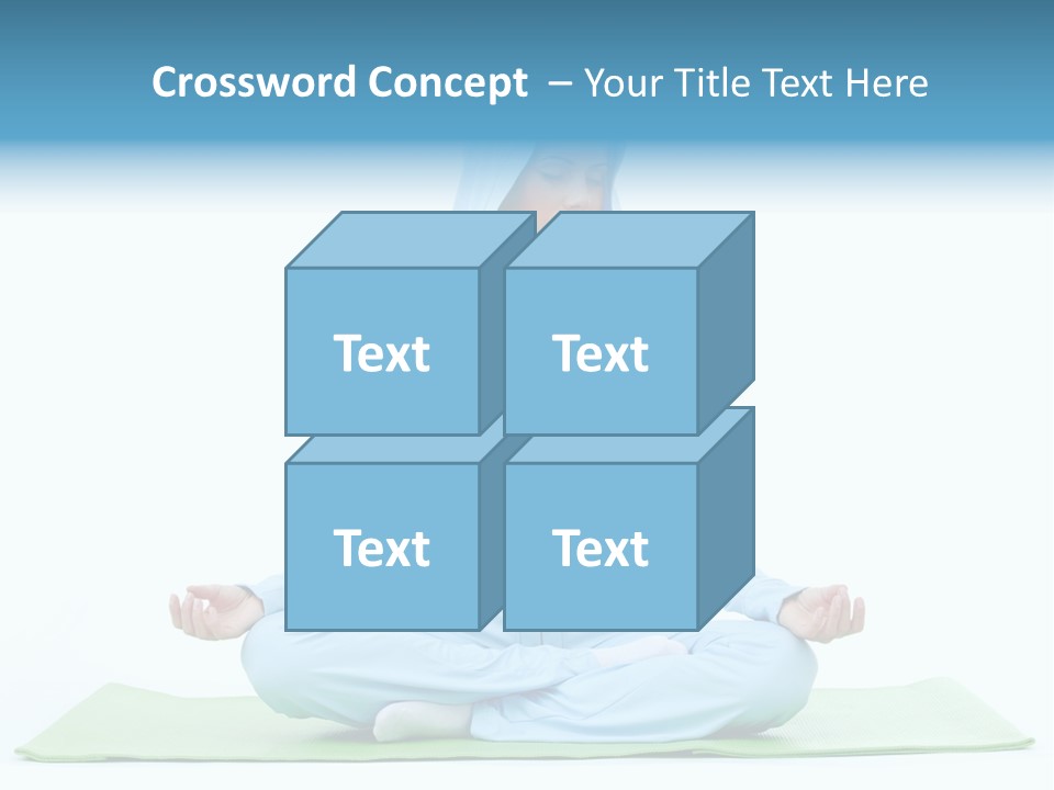 Blond People Posing PowerPoint Template