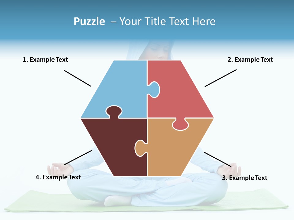 Blond People Posing PowerPoint Template