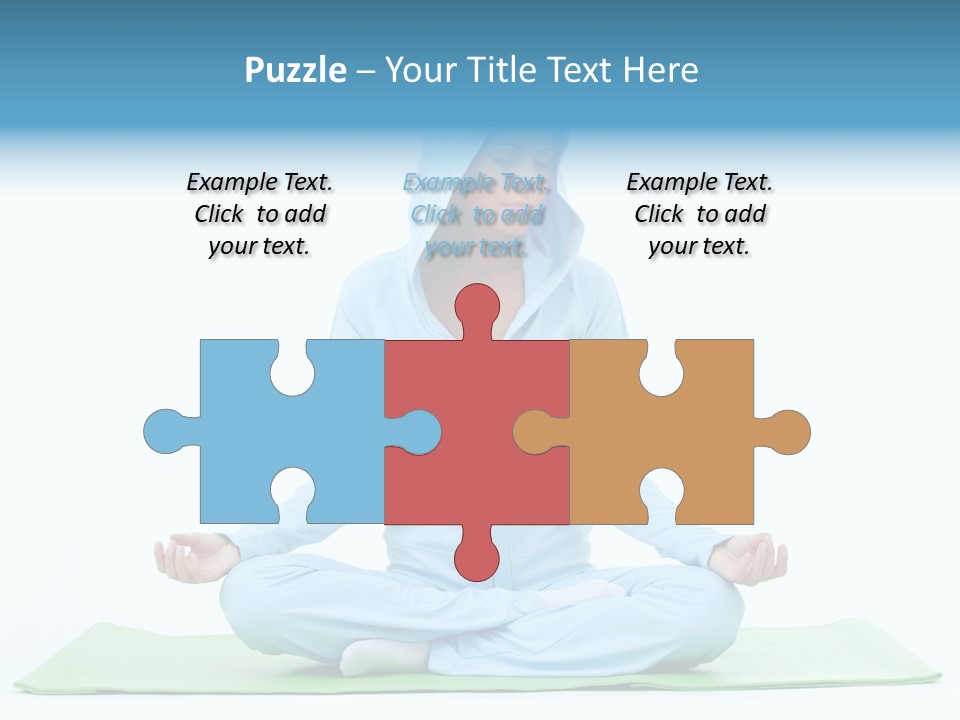 Blond People Posing PowerPoint Template