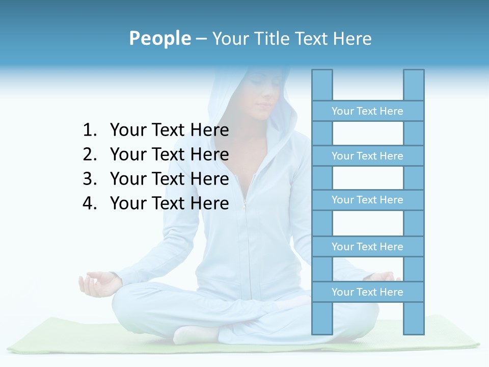 Blond People Posing PowerPoint Template