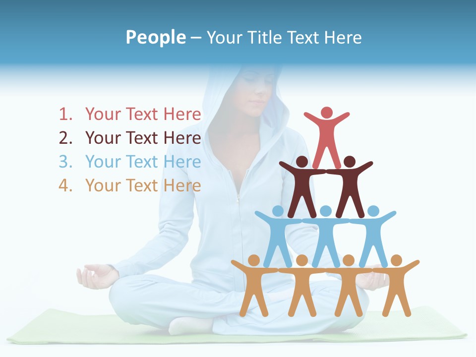 Blond People Posing PowerPoint Template