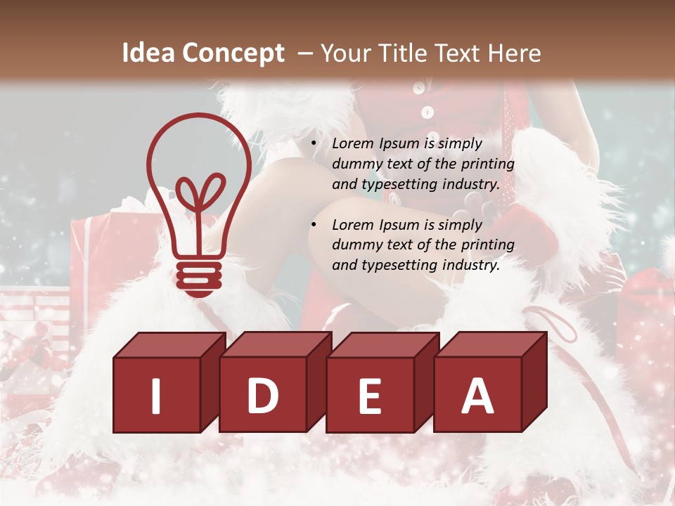 Red Face Glamour PowerPoint Template