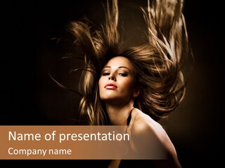 Model Golden Shine PowerPoint Template