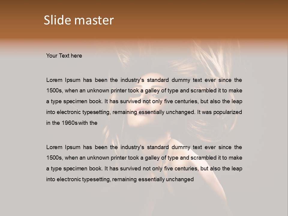 Model Golden Shine PowerPoint Template