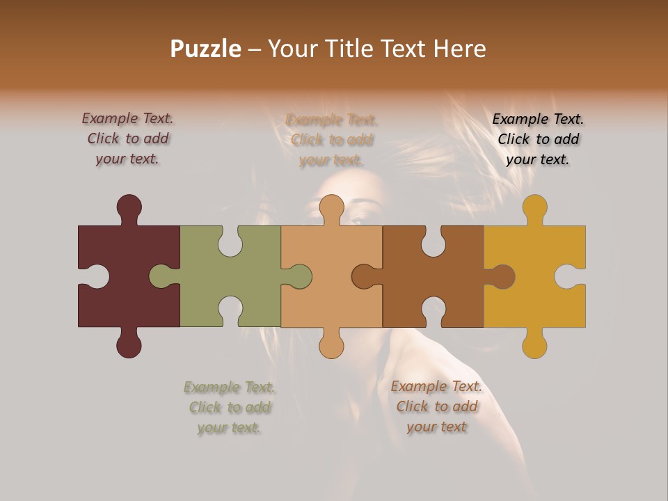 Model Golden Shine PowerPoint Template