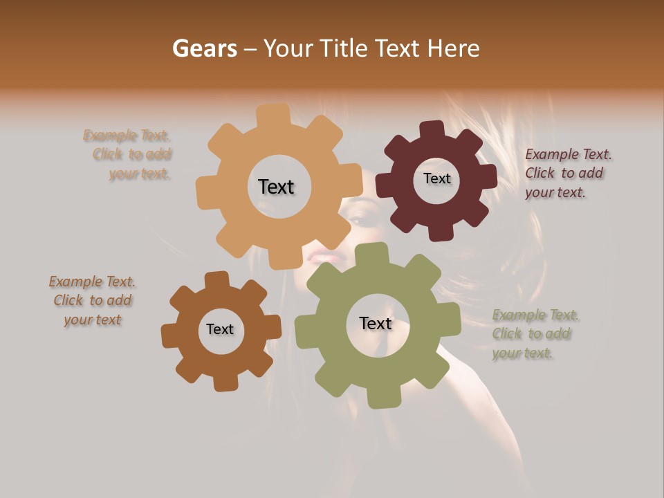 Model Golden Shine PowerPoint Template