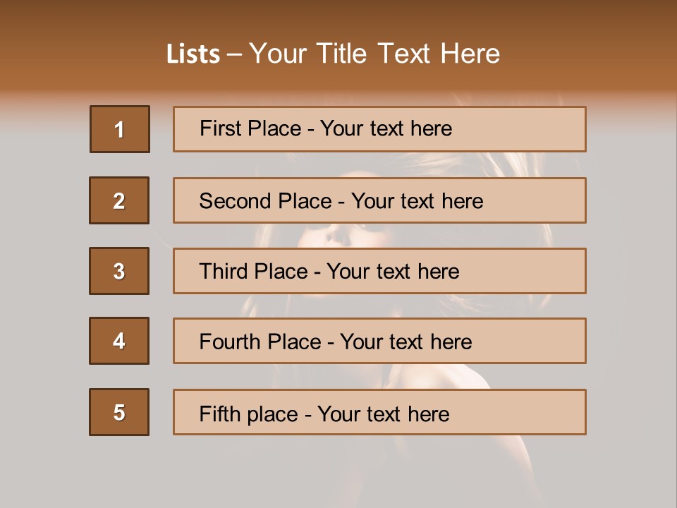 Model Golden Shine PowerPoint Template