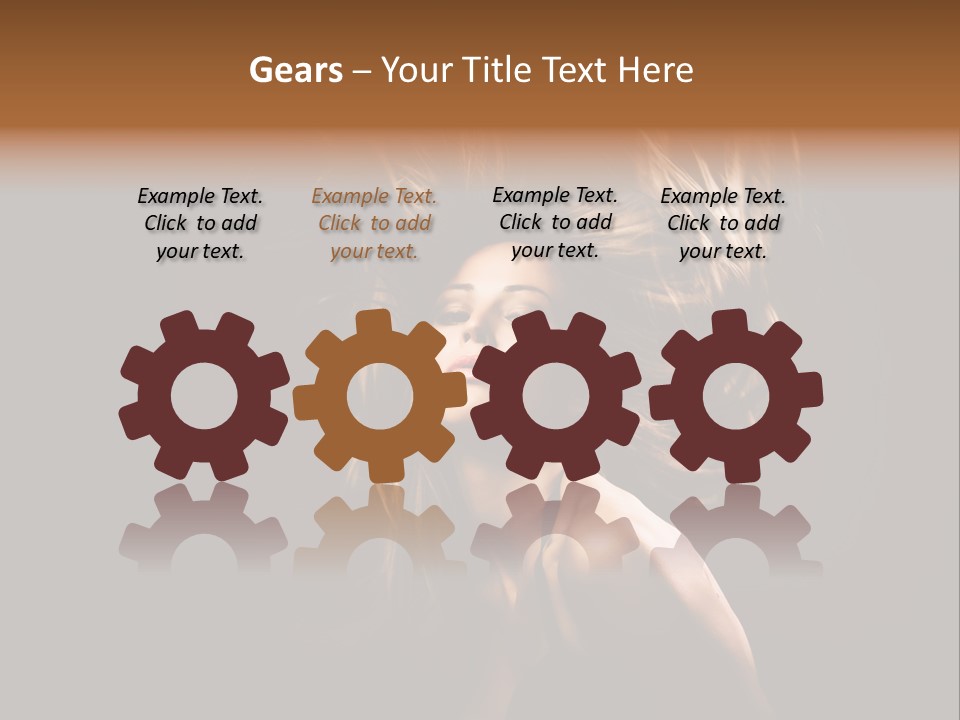 Model Golden Shine PowerPoint Template