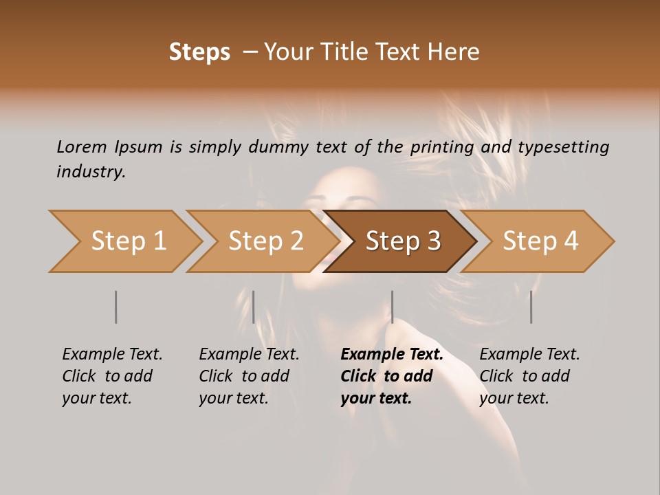 Model Golden Shine PowerPoint Template