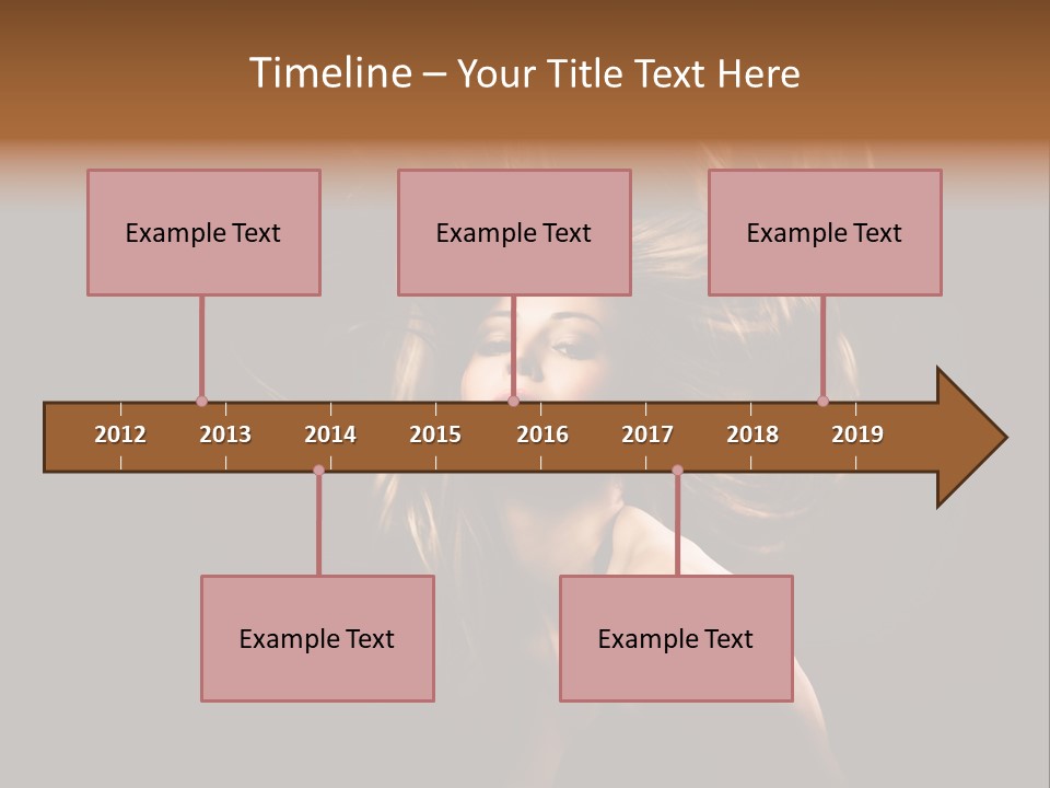 Model Golden Shine PowerPoint Template