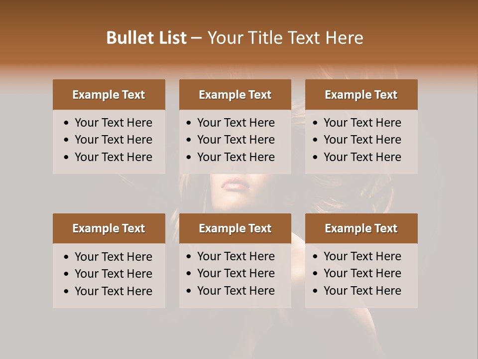 Model Golden Shine PowerPoint Template