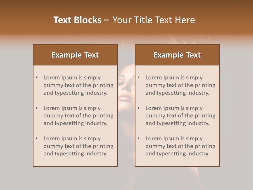 Model Golden Shine PowerPoint Template