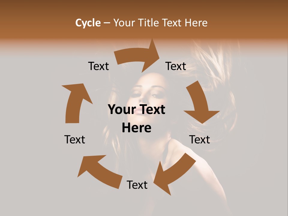 Model Golden Shine PowerPoint Template