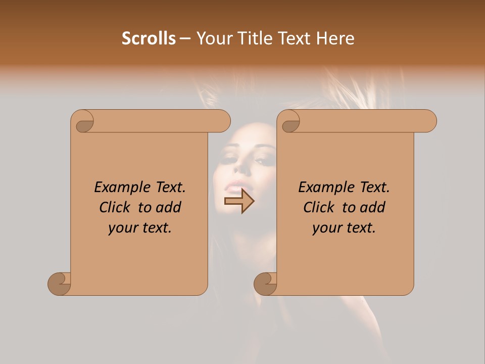 Model Golden Shine PowerPoint Template