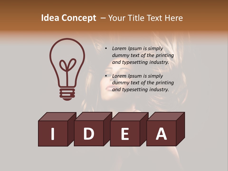 Model Golden Shine PowerPoint Template