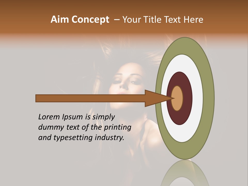 Model Golden Shine PowerPoint Template