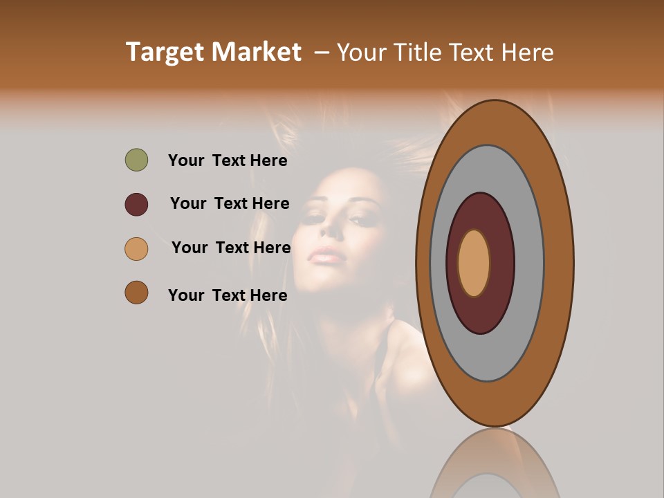 Model Golden Shine PowerPoint Template