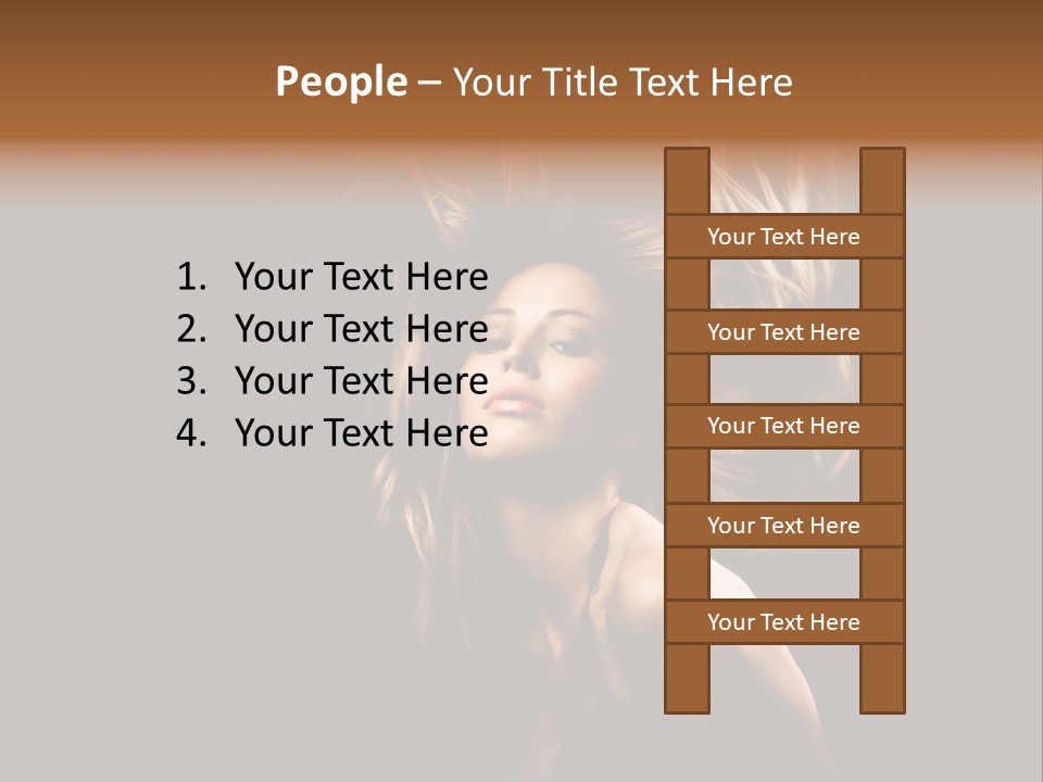 Model Golden Shine PowerPoint Template