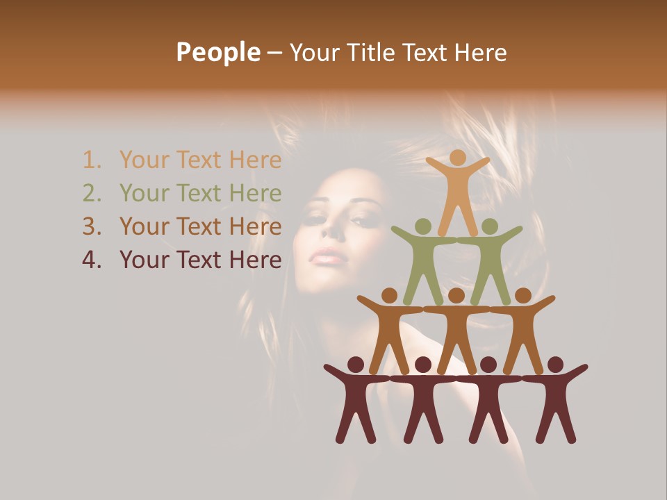 Model Golden Shine PowerPoint Template