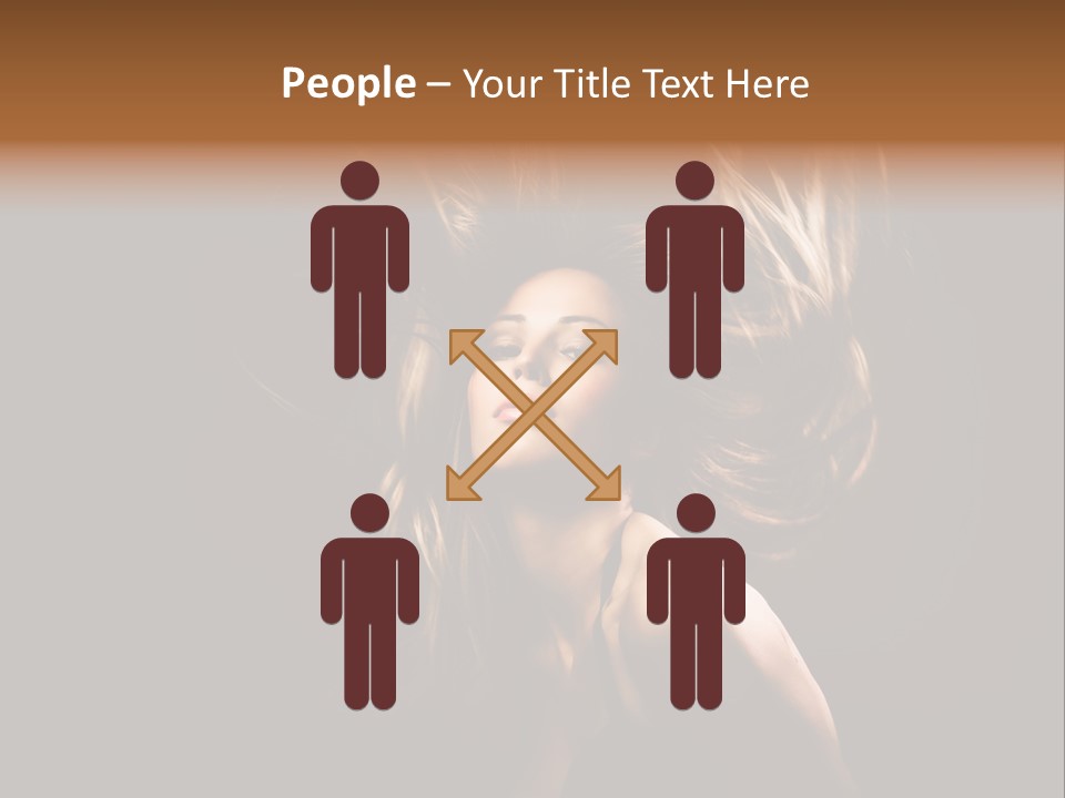 Model Golden Shine PowerPoint Template