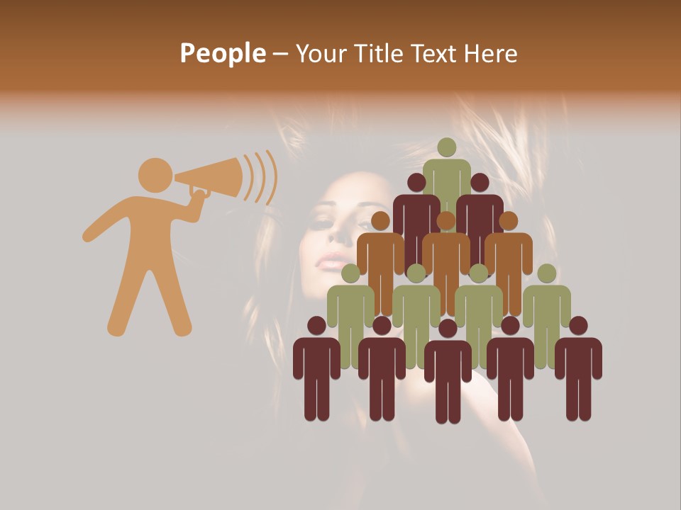 Model Golden Shine PowerPoint Template