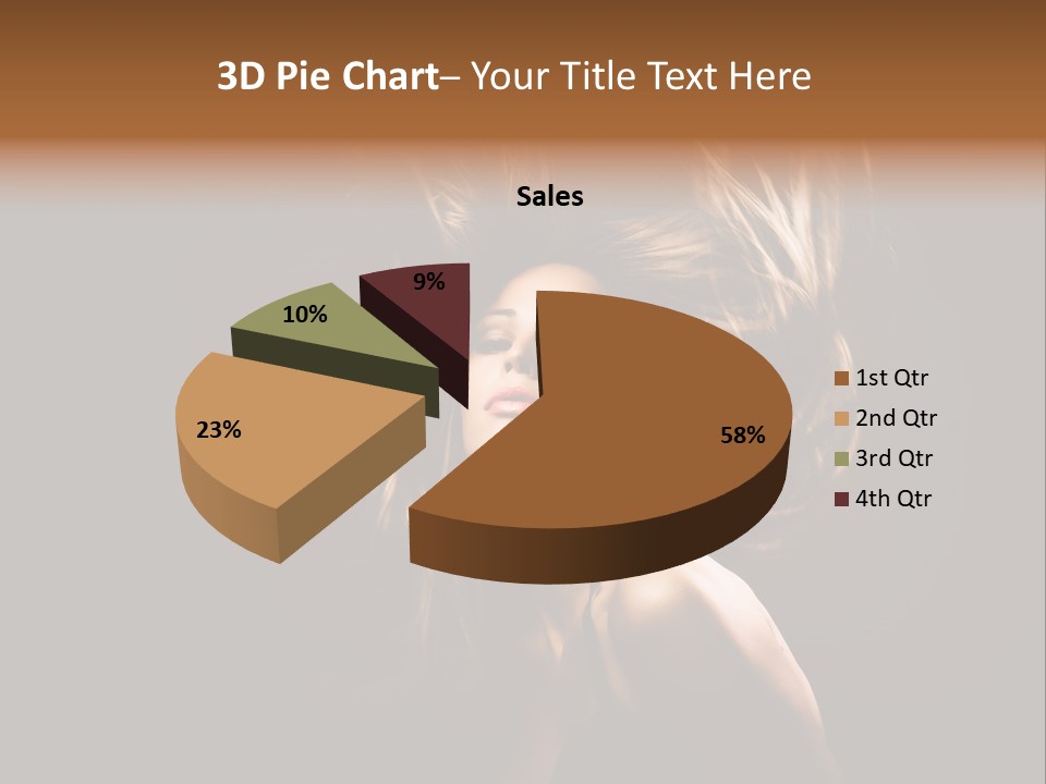 Model Golden Shine PowerPoint Template