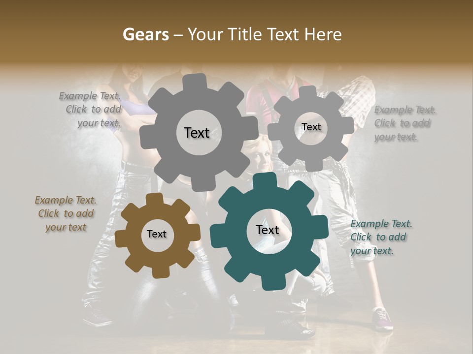 Many Breakdance Front PowerPoint Template