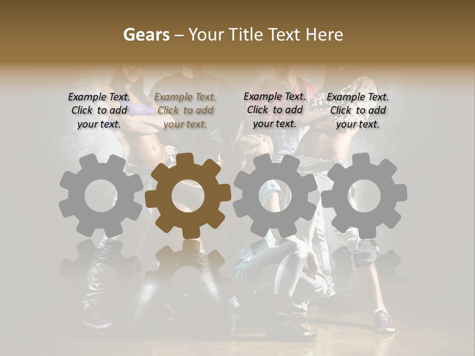 Many Breakdance Front PowerPoint Template