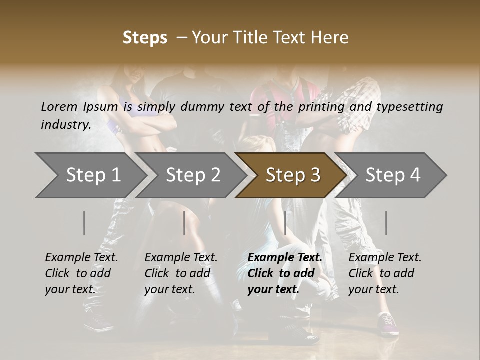 Many Breakdance Front PowerPoint Template