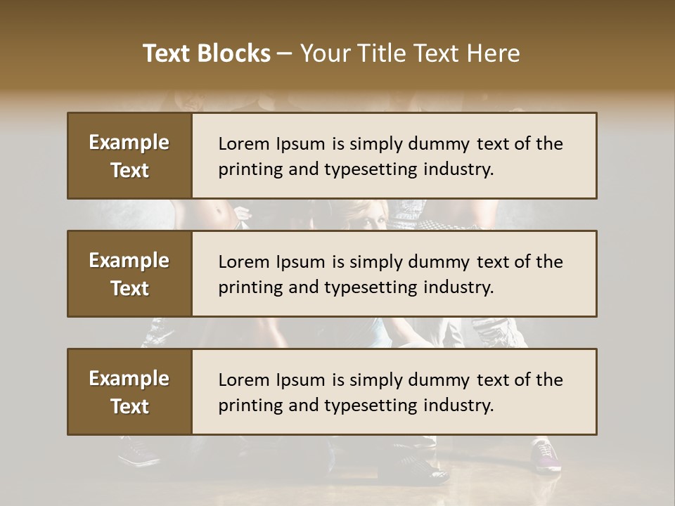 Many Breakdance Front PowerPoint Template