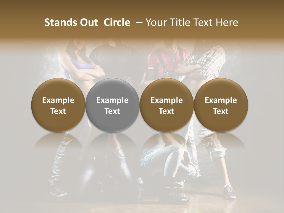 Many Breakdance Front PowerPoint Template