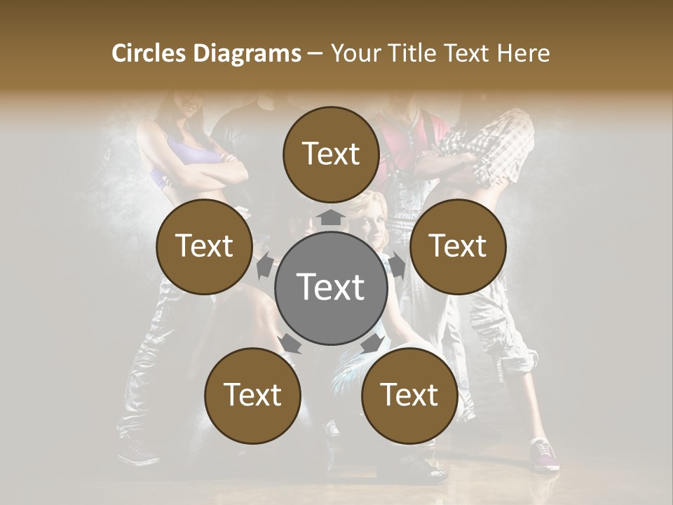 Many Breakdance Front PowerPoint Template