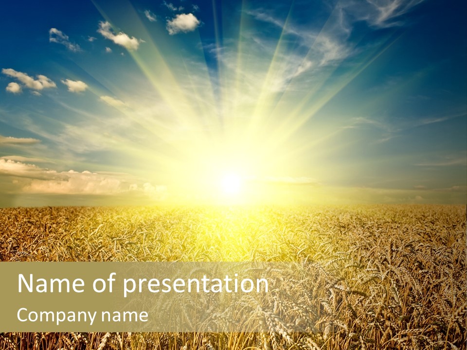 Cloudscape Field Ear PowerPoint Template