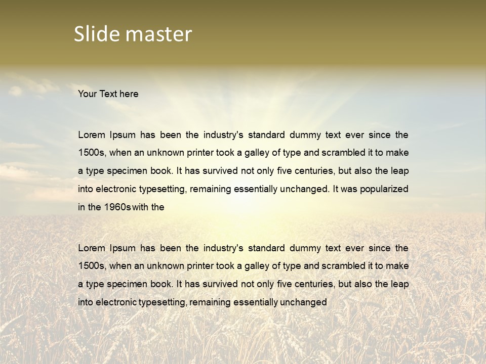 Cloudscape Field Ear PowerPoint Template