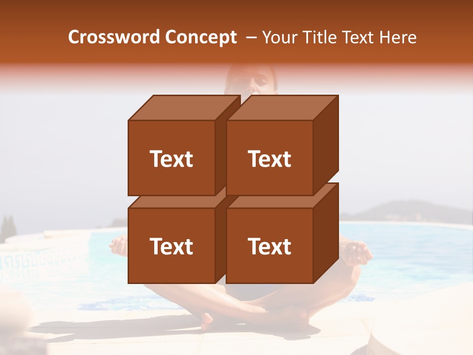 Yoga Ocean Happy PowerPoint Template