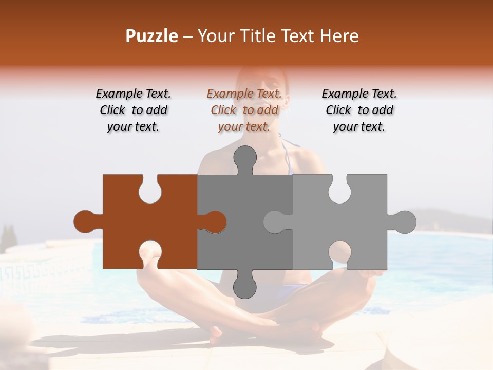 Yoga Ocean Happy PowerPoint Template