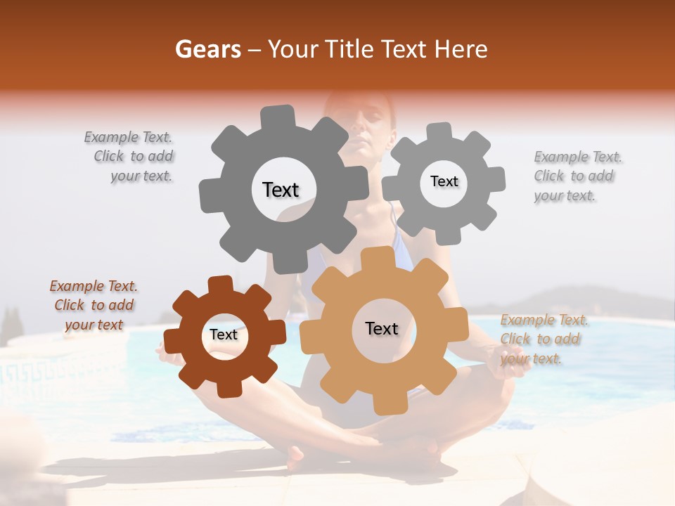 Yoga Ocean Happy PowerPoint Template