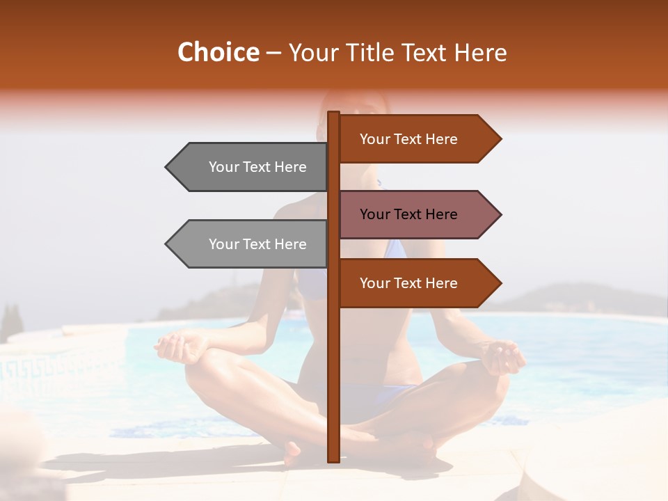 Yoga Ocean Happy PowerPoint Template