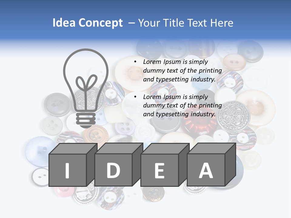Push Key Drop PowerPoint Template